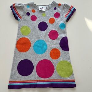 Hanna Andersson Gray Dress with Colorful Dots